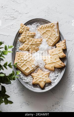 Verschiedene Weihnachtsplätzchen Stockfoto