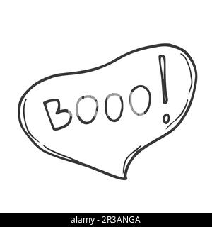 Schwarz-weiß-Boo-Blase Stock Vektor