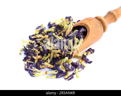 Der Bund getrockneter blauer Tee Blumen Stockfoto