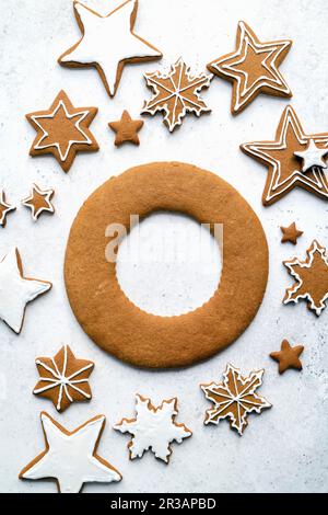 Lebkuchen-Kranz Stockfoto