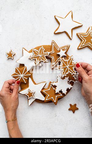 Lebkuchen-Kranz Stockfoto