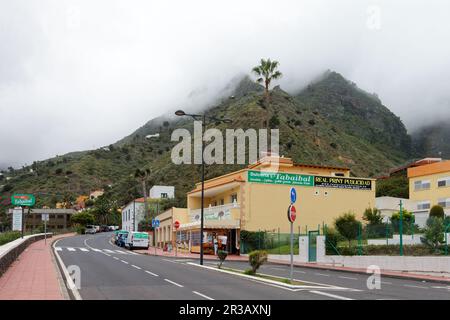 Kleine verschlafene Stadt Hermigua, La Gomera Stockfoto