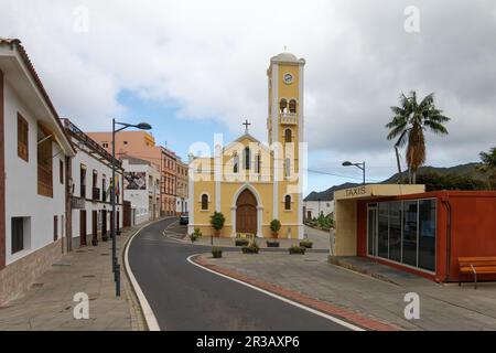 Kleine verschlafene Stadt Hermigua, La Gomera Stockfoto