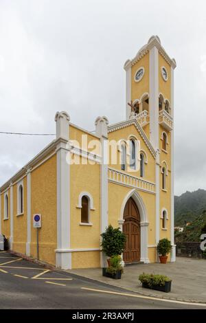 Kleine verschlafene Stadt Hermigua, La Gomera Stockfoto