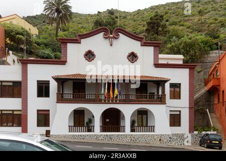 Kleine verschlafene Stadt Hermigua, La Gomera Stockfoto