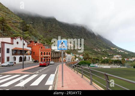 Kleine verschlafene Stadt Hermigua, La Gomera Stockfoto