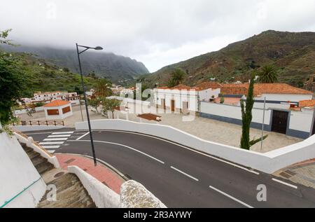 Kleine verschlafene Stadt Hermigua, La Gomera Stockfoto