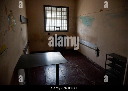 Kherson, Ukraine. 22. Mai 2023. Eine Gefängniszelle, die von Russen benutzt wurde, als sie Kherson in Kherson Oblast, Ukraine, besetzten. Kredit: SOPA Images Limited/Alamy Live News Stockfoto