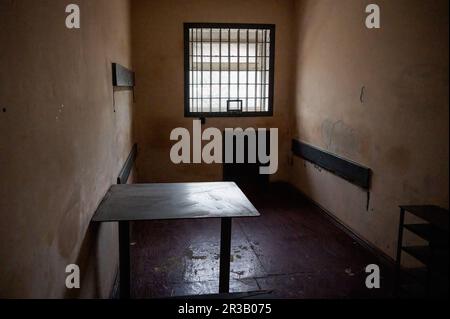 Kherson, Ukraine. 22. Mai 2023. Eine Gefängniszelle, die von Russen benutzt wurde, als sie Kherson in Kherson Oblast, Ukraine, besetzten. Kredit: SOPA Images Limited/Alamy Live News Stockfoto