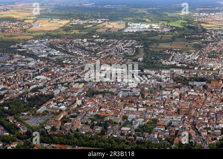 Landau in der Pfalz aus der Vogelperspektive Stockfoto