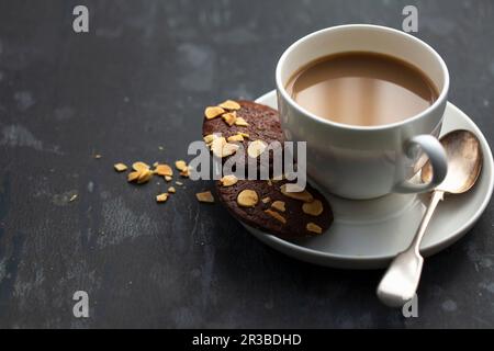 Kekse und Kaffee Stockfoto