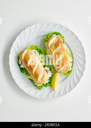 Krabbenfleisch Brötchen Stockfoto