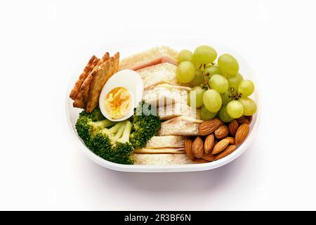 Lunchbox mit gesunder nahrhafter Mahlzeit Stockfoto