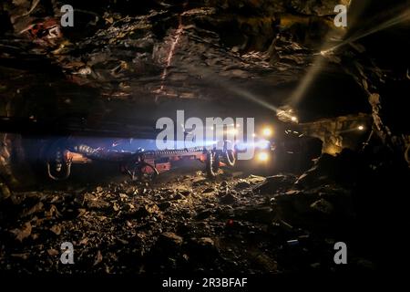 Unterirdischer Platin-Bergbau Stockfoto