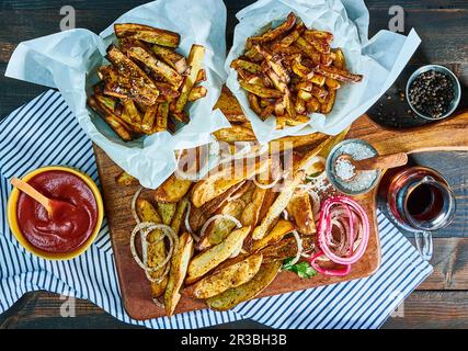 Pommes Frites Stockfoto