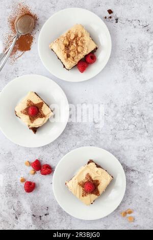 Erdnussbutter-Brownies Stockfoto