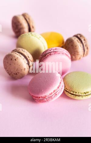 Bunte Französische macarons Stockfoto