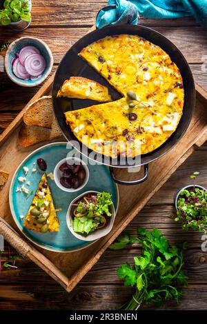 Pommes-Tortilla Stockfoto