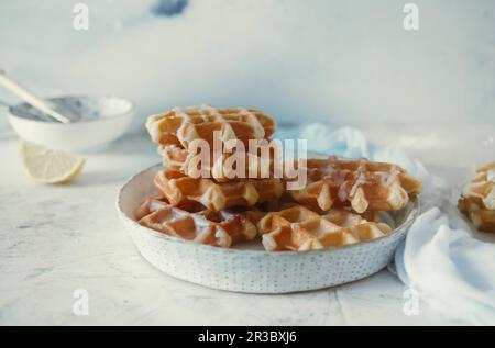 Lüttich-Waffeln (Gaufres de Licge) Stockfoto