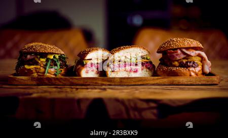 Burger Vatiety Stockfoto