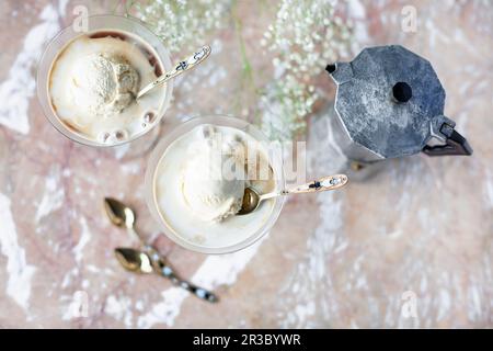 Affogato al Caffè Stockfoto