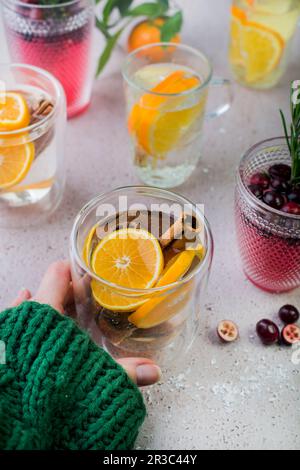 Warme Wintergetränke Stockfoto