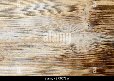 Holzhintergrundstruktur. Braun zerkratzt Holz Schneidebrett. Holzstruktur Stockfoto