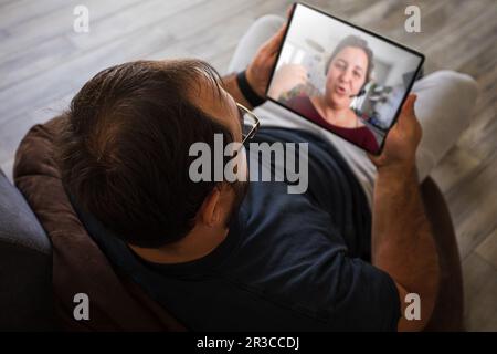 Online-Beratung für Remote-Mitarbeiter, Support für den Kundenvertriebsservice Stockfoto