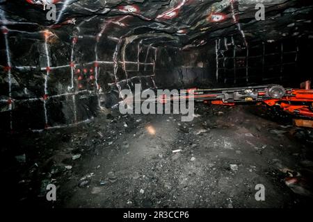 Unterirdischer Platin-Bergbau Stockfoto