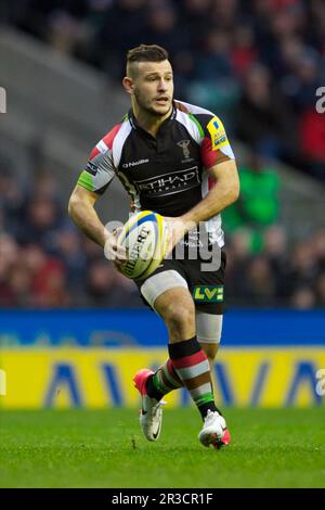 Danny Care of Harlequins in Aktion beim Aviva Premiership Match zwischen Harlequins und London Irish am Samstag, den 29. Dezember 2012 in Twickenham Stockfoto