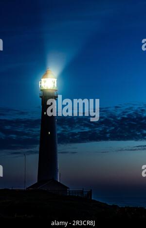 Slangkop Lighthouse in der Nähe der Stadt Kommetjie in Kapstadt, Südafrika Stockfoto