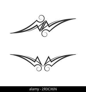 Schwarzes Tribal-Vektor-Logo und Tribal-Symbol Stock Vektor