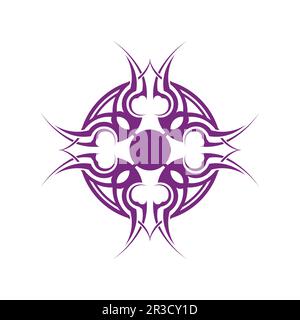 Tribal Muster Tattoo Vektor Kunst Design, Tattoo Tribal abstrakte Ärmel, Skizzenkunst Design isoliert auf weißem Hintergrund, einfaches Logo. Stock Vektor