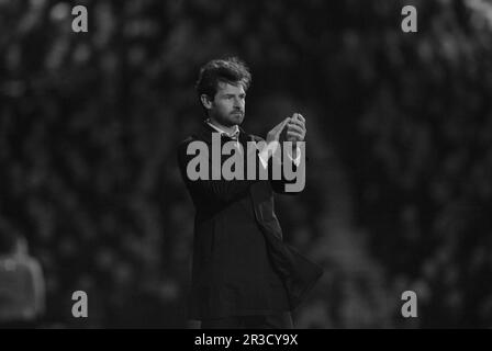 Tottenham Hotspurs Manager Andre Villas Boas. Spurs schlagen West Ham 3:2West Ham United 25/02/13 West Ham United V Tottenham Hotspur 25/02/13 The Premi Stockfoto