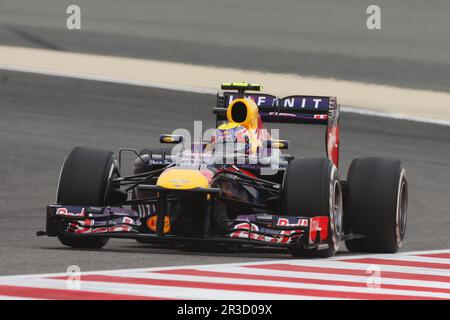 Mark Webber (AUS) Red Bull Racing RB9.20.4.2013. Formel-1-Weltmeisterschaft, Rd 4, Bahrain Grand Prix, Sakhir, Bahrain, Qualifizierender Tag, Guthaben:FOTO Stockfoto