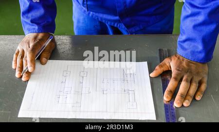 Berufsbildungszentrum in Afrika Stockfoto