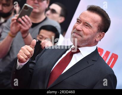 Los Angeles, USA. 22. Mai 2023. Arnold Schwarzenegger kommt zur Premiere der Netflix-Serie „FUBAR“ in Los Angeles, die am 22. Mai 2023 im Grove in Los Angeles, Kalifornien, stattfindet. © Lisa OConnor/AFF-USA.com Kredit: AFF/Alamy Live News Stockfoto