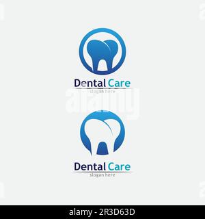 Dental- und Zahn-Logo Vorlage Vektordarstellung Symboldesign Stock Vektor