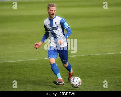 Deutscher Fußballer Dominik Ernst 1. FC Magdeburg DFB 3. Liga Staffel 2020-21 Stockfoto