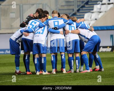 Team Meeting 1. FC Magdeburg DFB 3. Liga Staffel 2020-21 - Stockfoto