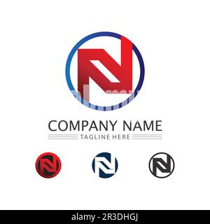 N Logobuchstabe Stock Vektor