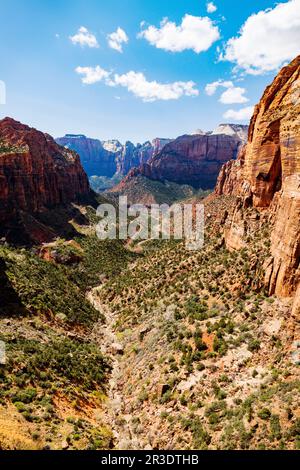 Blick vom Gipfel des Canyon Overlook Trail; Zion-Nationalpark; Utah; USA Stockfoto