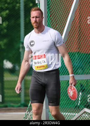 Deutscher Diskuswerfer Christoph Harting SCC Berlin auf der SchÃ¶nebeck Solecup 2021 Stockfoto