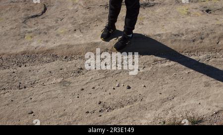 Wandern Auf Vasquez Rocks Stockfoto