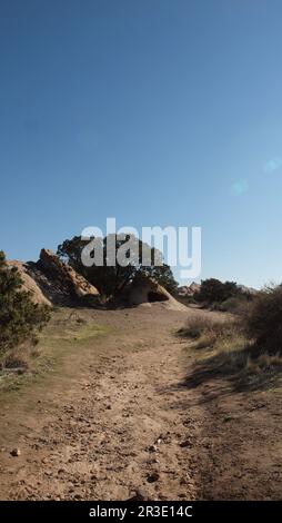 Vasquez Rocks Wanderweg Stockfoto