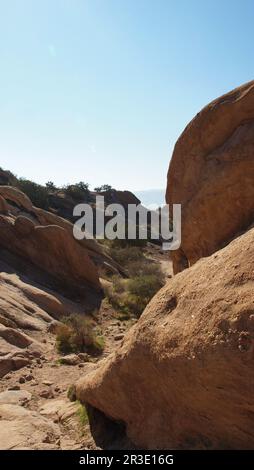 Mountain Hiking Trail Vasquez Rocks Natural Area und Nature Center High Desert Pass Stockfoto