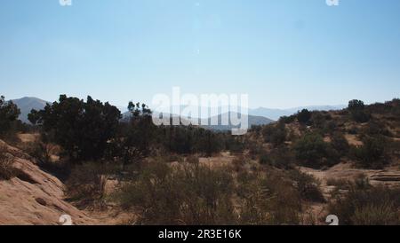 Blick auf die Sierra Pelonas Stockfoto