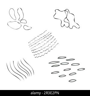 Set abstrakter organischer Elemente für das Posterdesign Stock Vektor