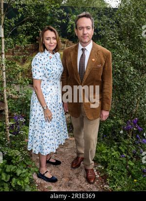 London, Großbritannien. 22. Mai 2023. Keeley Hawes und Matthew Macfadyen nehmen am Pressetag für die RHS Chelsea Flower Show 2023 in London Teil. (Foto: Brett Cove/SOPA Images/Sipa USA) Guthaben: SIPA USA/Alamy Live News Stockfoto