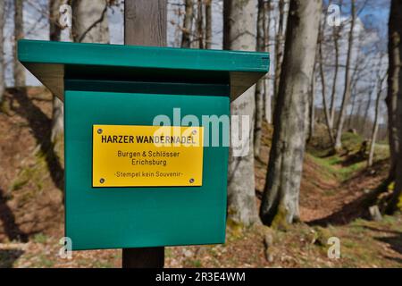 Archäologisches Denkmal Erichsburger Schlösser und Paläste im Harz-Gebirge Stockfoto